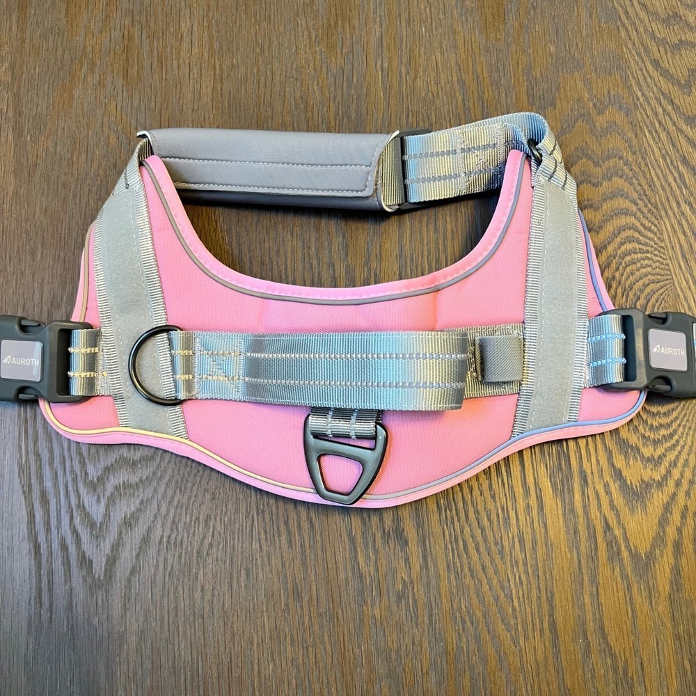 🌊Auroth Dog Harness Pink Reflective Padded Handle No Pull Pet Vest Comfort